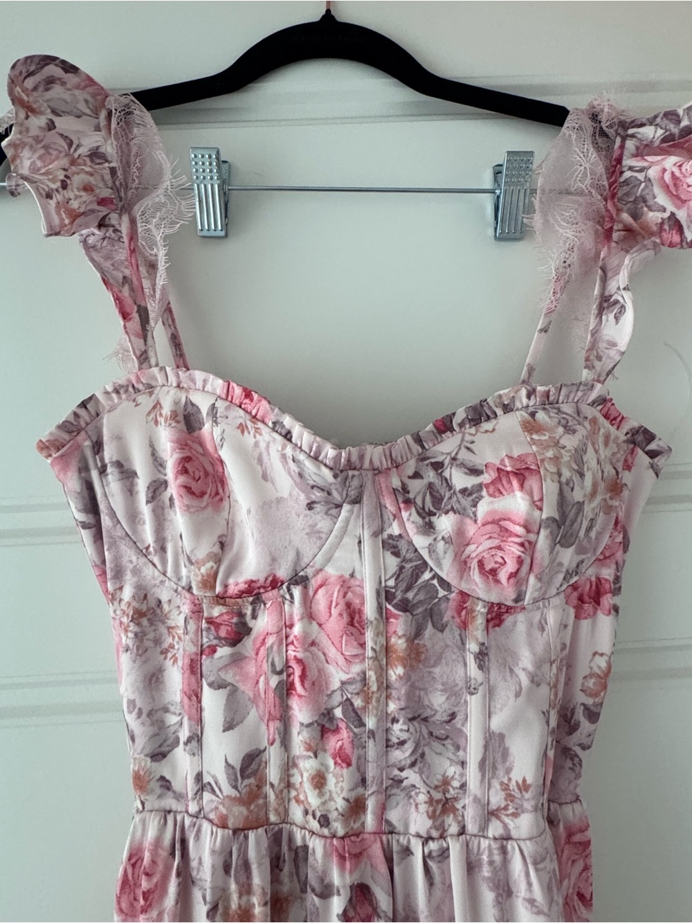 Altar'd State Pink Floral Ruffled-Strap Maxi Dress - Picture 5 of 8